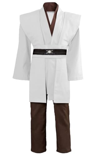 Gothden Jedi-Kostüm mit Kapuze für Herren, Tunika, Ritter, komplettes Set, Halloween, Cosplay, für Erwachsene, Weiß Gothden Jedi-Kostüm mit Kapuze für Herren, Tunika, Ritter, komplettes Set, Halloween, Cosplay, für Erwachsene, Weiß von Gothden