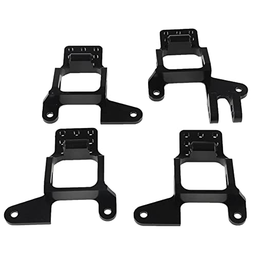 Gotoger 4 STÜCKE Aluminium-Stoßdämpferhalterung Vorne und Hinten für 1/10 RC Crawler -4 TRX4 Universal, Schwarz von Gotoger