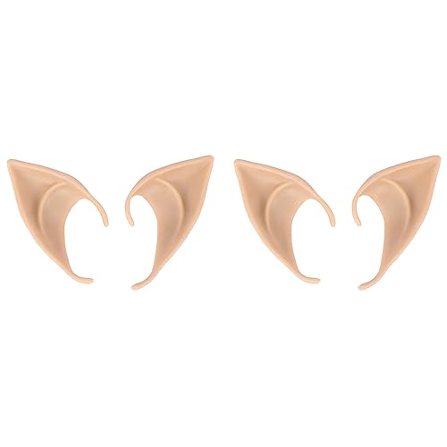Goufride 2 Paar PVC Fee Elfe Gefaelschte Elfen Ohren Halloween Maske Neue Party Maske Beaengstigend Halloween Dekoration Prothese und Ohren mit Weichen Spitzen von Goufride