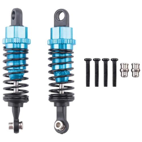 Goufride 2 StüCke öL Einstellbare 65Mm StoßDäMpfer DäMpfer für Rc Auto 1/18 A959 A969 A979 K929, Blau von Goufride