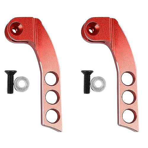 Goufride 2X Metall 4 Loch Sender Umhänge Band Balancer Einsteller für Futaba Radiolink X9D RC Fernbedienung, Rot Vertikal von Goufride