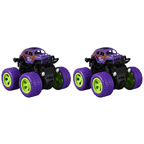 Goufride 2X Mini 4Wd Trägheit Drehbares Auto Spielzeug Reibungs Kraft Vier RäDern Querfeldeln Wagen Diecast Modell von Goufride