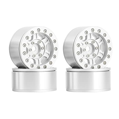 Goufride 4 StüCke 1,55 Metall Beadlock Felgen Nabe für 1/10 RC Crawler Car D90 Jimny CC01 LC70 Axial 90069,2 von Goufride