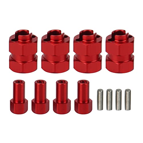 Goufride 4 StüCke Metall Extended 7MM Hex Rad Naben Combiner +4MM für AXIAL SCX24 90081 AXI00001 1/24 RC Crawler Auto Upgrade Teile,2 von Goufride