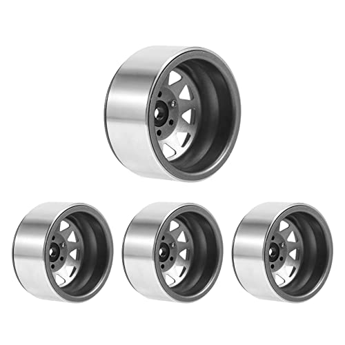 Goufride 4 StüCke Tiefer Teller Wagon 1.9 Metall Beadlock Rad Naben Felge für 1/10 RC Crawler Axial SCX10 90046 TRX4 D90,2 von Goufride