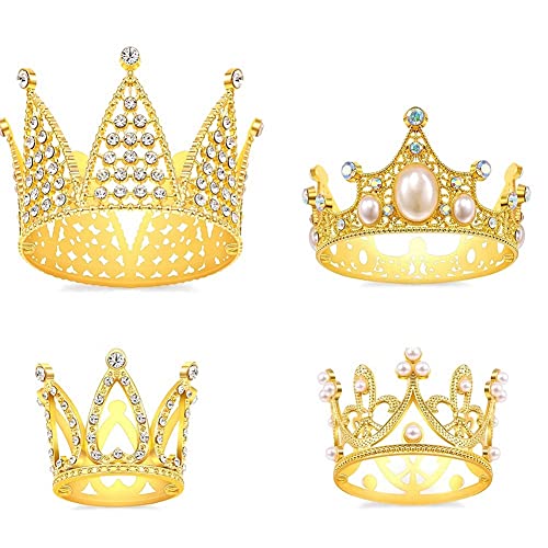 Goufride 4 Stück Prinzessinnen-Kronen-Kuchendekorationen für Geburtstag, Hochzeit, und Babyparty-Krone Goufride 4 Stück Prinzessinnen-Kronen-Kuchendekorationen für Geburtstag, Hochzeit, und Babyparty-Krone von Goufride