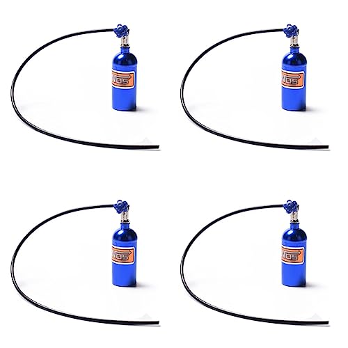 Goufride 4X Metall Simulierte NOS Stickstoff Flasche für 1/10 RC Crawler Auto D90 D110 TRX4 Axial Scx10 90046, Blau Goufride 4X Metall Simulierte NOS Stickstoff Flasche für 1/10 RC Crawler Auto D90 D110 TRX4 Axial Scx10 90046, Blau von Goufride