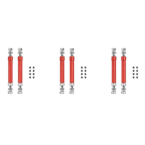 Goufride 6PCS Metall CVD Antriebswelle 110-160mm für 1/10 RC Rock Crawler Axial SCX10 90046 Trx4, Rot Goufride 6PCS Metall CVD Antriebswelle 110-160mm für 1/10 RC Rock Crawler Axial SCX10 90046 Trx4, Rot von Goufride