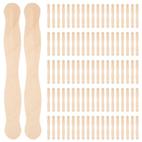 Goufride 8-Fächergriffe Oder Holzspatel Oder Farbmischpaket, 200 Bastel-Eisstiele für DIY-Bastelzubehör-Set von Goufride
