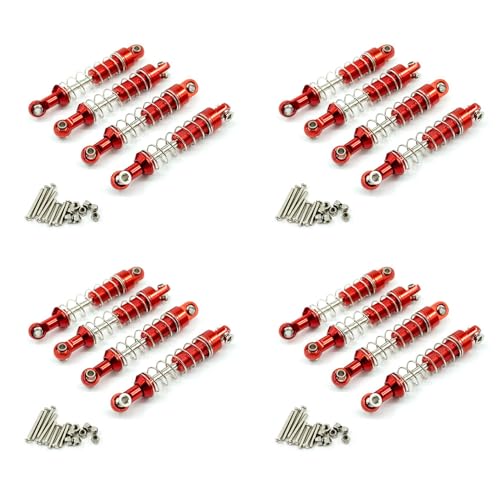 Goufride Für MN D90 MN-90 MN99S C14 C24 C34 RC Auto 16-Teiliges Metall Stoßdämpfer Dämpfer Upgrade Teil Zubehör, A von Goufride