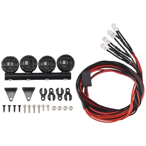 Goufride RC Car LED Dachleuchte Lichtleiste für 1/18 1/24 RC Truck Car Upgrade Teile ZubehöR, 4 LED von Goufride