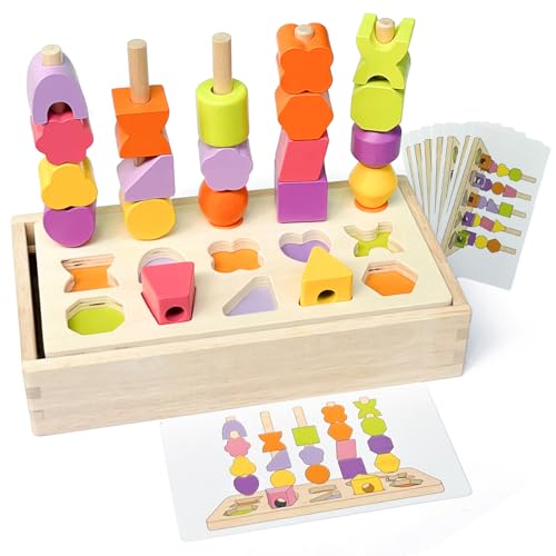 Goujfol Steckspiel Holz, Montessori Spielzeug Sortierspiel für Kinder, Holz Stapelspiel Feinmotorik Motorikspielzeug Lernspiele Sortier & Stapelspielzeug Geschenk für Junge Mädchen 3 4 5 Jahre Goujfol Steckspiel Holz, Montessori Spielzeug Sortierspiel für Kinder, Holz Stapelspiel Feinmotorik Motorikspielzeug Lernspiele Sortier & Stapelspielzeug Geschenk für Junge Mädchen 3 4 5 Jahre von Goujfol