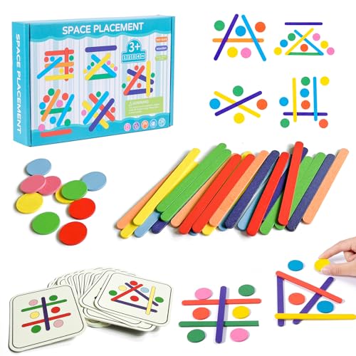 Holzpuzzle für Kinder, Montessori Spielzeug Kleinkinder Geometrische Formen Puzzle, Punkte und Linien Puzzle kinderspiele Kreativ Geschenk für Mädchen Junge 2 3 4 Jahre Holzpuzzle für Kinder, Montessori Spielzeug Kleinkinder Geometrische Formen Puzzle, Punkte und Linien Puzzle kinderspiele Kreativ Geschenk für Mädchen Junge 2 3 4 Jahre von Goujfol