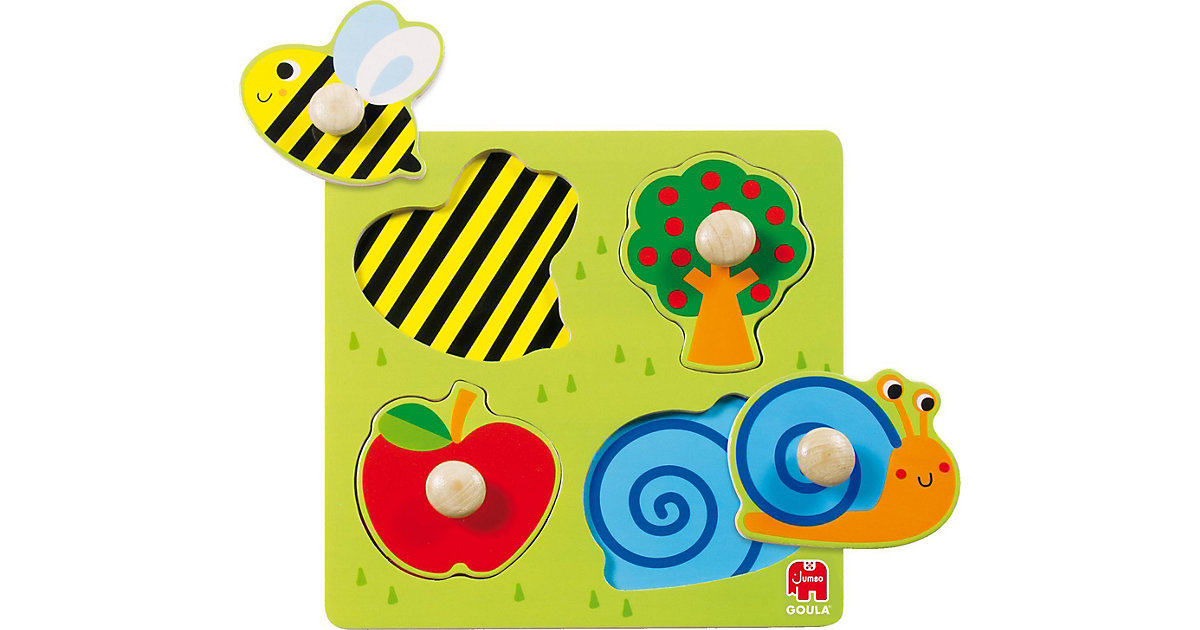 GOULA Holzpuzzle- 4 Teile- Biene, Apfelbaum, Apfel und Schnecke GOULA Holzpuzzle- 4 Teile- Biene, Apfelbaum, Apfel und Schnecke von Goula