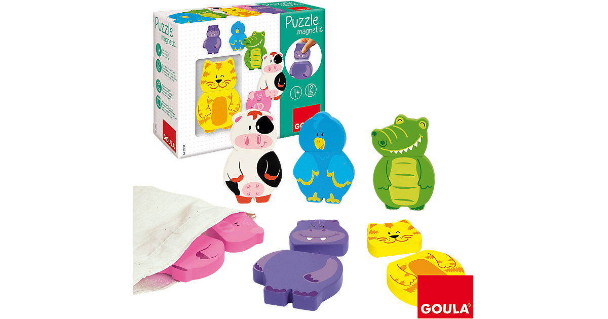 GOULA Magnetisches Holzpuzzle Tiere von Goula