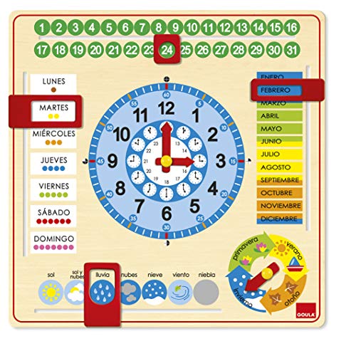 Goula 51305 Kalenderuhr, Lernspiel ab 3 Jahren, Mehrfarbig, 46x30x3 Goula 51305 Kalenderuhr, Lernspiel ab 3 Jahren, Mehrfarbig, 46x30x3 von Goula