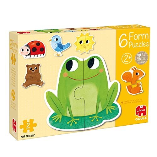 Goula 53173 6 Puzzles in Tierform, 2 Teile, Mehrfarbig, one Size von Goula