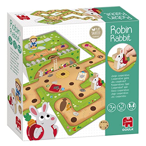 Goula 55261 Robin Rabbit-Lernspiele für Kinder Spanisch-Koop-Spiel ab 3 Jahren, bunt von Goula