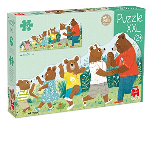 GOULA - Jumbo Spiele - Bärenfamilie buntes XXL-Holzpuzzle - Puzzle für Kinder ab 2 Jahre von Dujardin