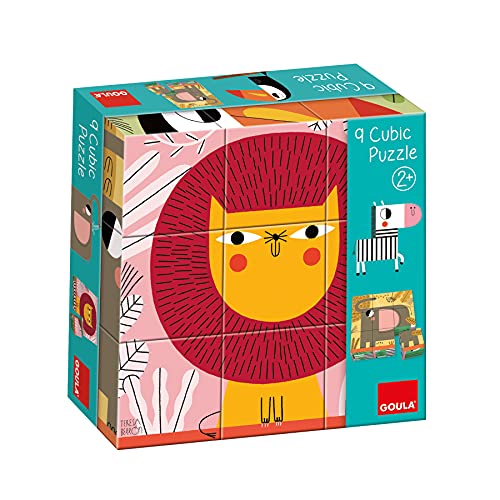 Goula - 9 Cubic Puzzles, stapelbar für Kinder ab 2 Jahren von Goula
