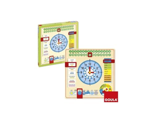 Unbekannt Goula - 51308 - Jouet en Bois - Eveil - Horloge Calendrier - Français [Französische Edition] von Goula