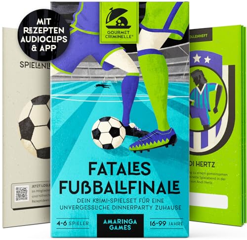 Gourmet Criminelle® Krimidinner für zuhause I 4-6 Personen I Mysteriöser Mordfall Fatales Fußballfinale für Deine Crime Dinner Party I Spannendes Krimi Dinner Spiel ab 16 Jahren I 4-6 Spieler von Gourmet Criminelle
