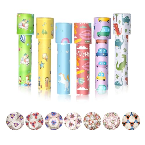Goviox 6 Stück Klassisches Kaleidoskope, Kaleidoskop Kinder, Vintage Retro-Kaleidoskope Lernspielzeug für Kindergeburtstag, Neujahr, Weihnachten, Vorratsfüller, Schule, Klassenzimmer(Zufällige Farbe) Goviox 6 Stück Klassisches Kaleidoskope, Kaleidoskop Kinder, Vintage Retro-Kaleidoskope Lernspielzeug für Kindergeburtstag, Neujahr, Weihnachten, Vorratsfüller, Schule, Klassenzimmer(Zufällige Farbe) von Goviox