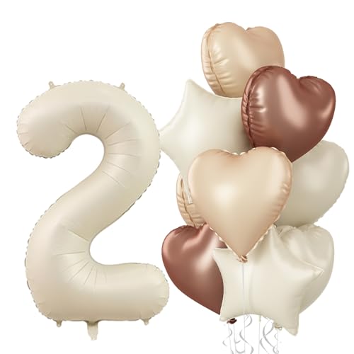Luftballon 2. Geburtstag für Mädchen, Nude Creme Beige Helium Zahl 2 Folienballon Neutraler Stern Ballon Deko, Cremefarbene Braun Aprikose Kaffee Herz Ballon für 2 Geburtstagsdeko Jubiläum Party Deko Luftballon 2. Geburtstag für Mädchen, Nude Creme Beige Helium Zahl 2 Folienballon Neutraler Stern Ballon Deko, Cremefarbene Braun Aprikose Kaffee Herz Ballon für 2 Geburtstagsdeko Jubiläum Party Deko von Govpy