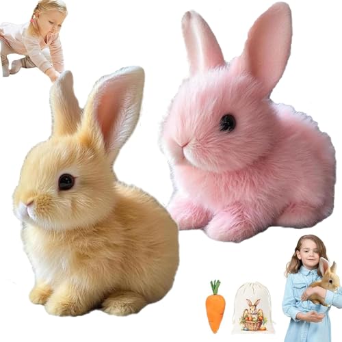 Gqiwub Petsboro Bunny Pal, Bunny Pal Hase, Pets Boro Bunny Pal, Sherum/Fanyil Bunny Pal, 2025 Interactive Toy Rabbit, Bunby - My Realistic Bunny Toy, Realistic Bunny Toys (Mix*2-B) von Gqiwub