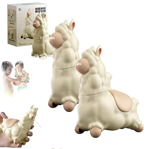 Lama Wasserpistole, Spuckendes Lama, Alpaka Wasserpistolen, Alpaka Form Wasserpistole, Lustiger, Auslaufsicherer Parodie-Wassersprinkler, Lama-Spritzpistole Mit Kopfschütteln (2Pcs) von Gqiwub