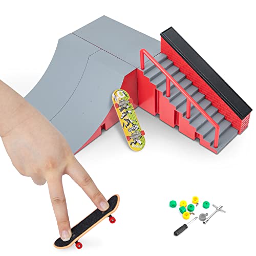 Finger Skateboards, Mini Skateboard Rampen Set Fingerboard Skateboard Parks Kit Finger Skateboard mit Ramp Deck Track Finger Skate Board Rampe Ultimative Sporttraining Requisiten für Kinder - B Finger Skateboards, Mini Skateboard Rampen Set Fingerboard Skateboard Parks Kit Finger Skateboard mit Ramp Deck Track Finger Skate Board Rampe Ultimative Sporttraining Requisiten für Kinder - B von Gr8ware