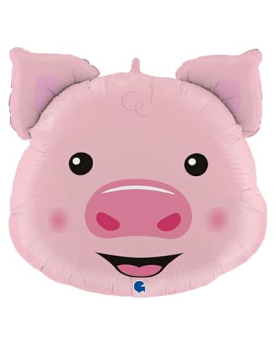 GRABO FG72014-P Folienballon Schweinchen 76 cm Schwein Luftballons, rosa GRABO FG72014-P Folienballon Schweinchen 76 cm Schwein Luftballons, rosa von Grabo