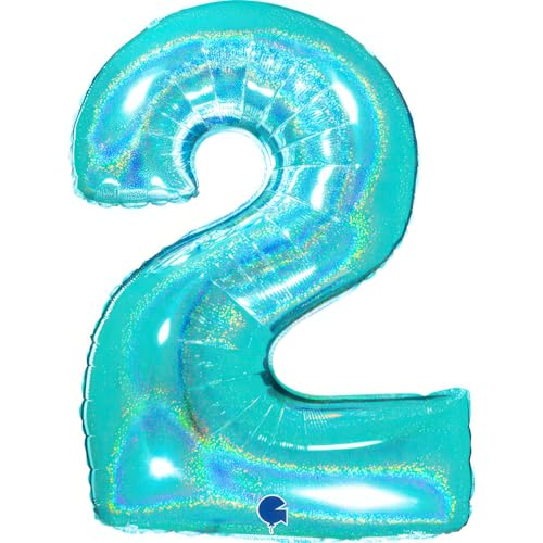 Grabo 171TI-P Nummer 1 Superloon Einzelpack, Länge 101 cm, Farbe-Tiffany, One Size (Türkis, 2) von Grabo