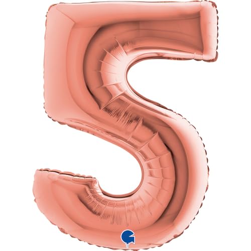 Grabo XXL Riesen Zahlen Folienballon 102 cm (40") Farbauswahl – Perfekte Deko für Geburtstage, Jubiläen & Feiern – Happy Birthday Party-Highlight - für Helium und Luft! Wiederverwendbar! (Rosegold, 5) Grabo XXL Riesen Zahlen Folienballon 102 cm (40") Farbauswahl – Perfekte Deko für Geburtstage, Jubiläen & Feiern – Happy Birthday Party-Highlight - für Helium und Luft! Wiederverwendbar! (Rosegold, 5) von Grabo