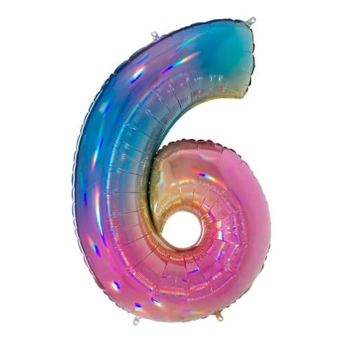 Grabo 690GHS-P Superloon Glitzer-Holografisches Geschenkset, Länge 101,6 cm, Silberfarben, Einheitsgröße (Bunt, 6) von Grabo