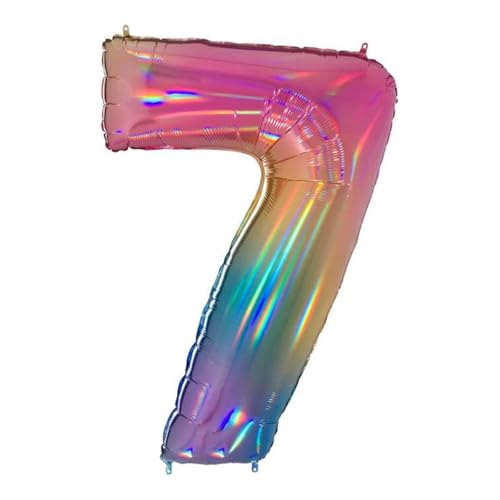 Grabo 690GHS-P Superloon Glitzer-Holografisches Geschenkset, Länge 101,6 cm, Silberfarben, Einheitsgröße (Bunt, 7) von Grabo
