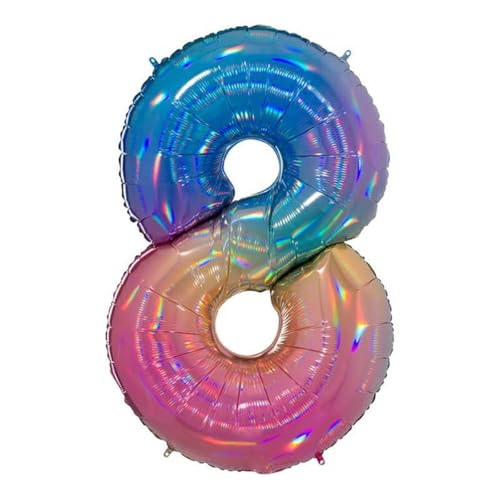 Grabo 690GHS-P Superloon Glitzer-Holografisches Geschenkset, Länge 101,6 cm, Silberfarben, Einheitsgröße (Bunt, 8) von Grabo
