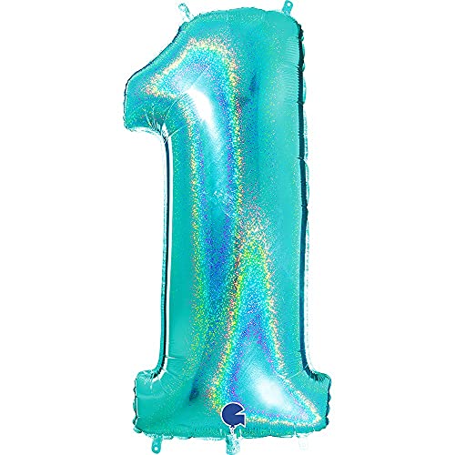 Grabo 771GHTI-P Superloon Glitzer, holografisch, 101,6 cm, Farbe Tiffany, Einheitsgröße von Grabo