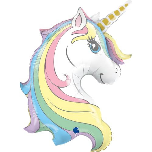Grabo FG72031-P Einhorn Macaron 99 cm Folienballons, Pastell von Grabo