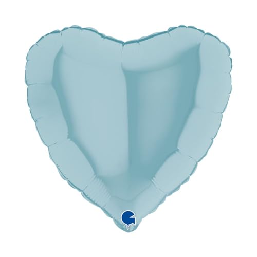 Grabo Folienballon Mylar Herz 18 Zoll hellblau 18021 von Grabo