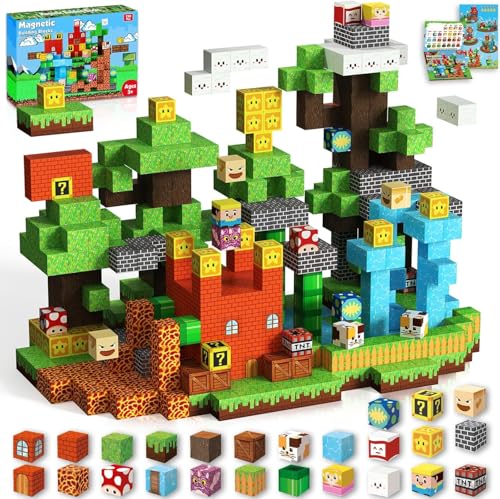 GraceDuck Magnetische Bausteine 150 Stück Magnetbausteine für Kinder Bauen Deine Abenteuerspiel Castle STEM Montessori Kreatives Spielzeug ab 3-9 Jahre Magnetic Blocks Geschenke für Junge und Mädchen GraceDuck Magnetische Bausteine 150 Stück Magnetbausteine für Kinder Bauen Deine Abenteuerspiel Castle STEM Montessori Kreatives Spielzeug ab 3-9 Jahre Magnetic Blocks Geschenke für Junge und Mädchen von GraceDuck