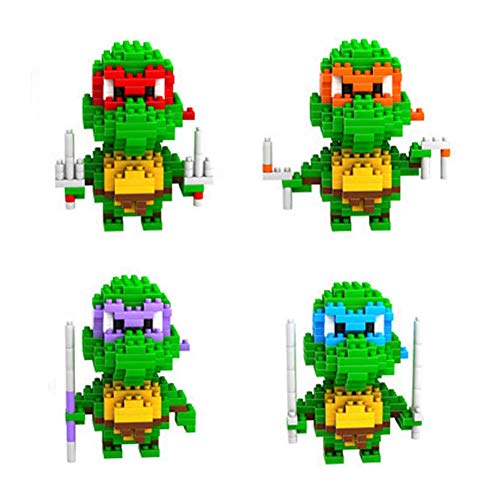 Nano Micro Blocks Set, DIY 3D-Modell, Comic Anime Figures - Teenage Mutant Ninja Turtles, Lernspielzeug Für Boy von Graceever