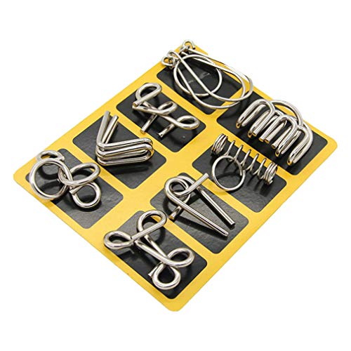 Gracelaza 8 Stück Entwirrung Puzzles Geduldspiele Set - Knobelspiele Kit - Magisches Spielzeug - Denksportaufgaben Metallpuzzle - Ideal Spielzeug und Geschenk für Junge und Mädchen #3 von Guoml