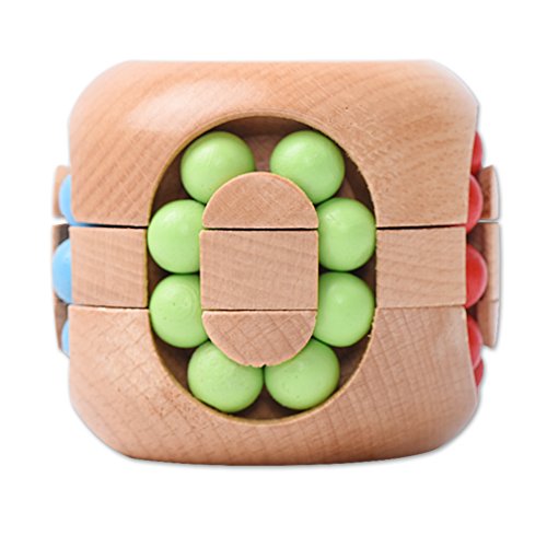 Gracelaza Denksportaufgaben Cube - Holzspielzeug - Knobelspiel - 3D Puzzle - Geduldspiel aus Holz - Ideal Mind Spielzeug und Geschenk für Junge und Mädchen von Gracelaza