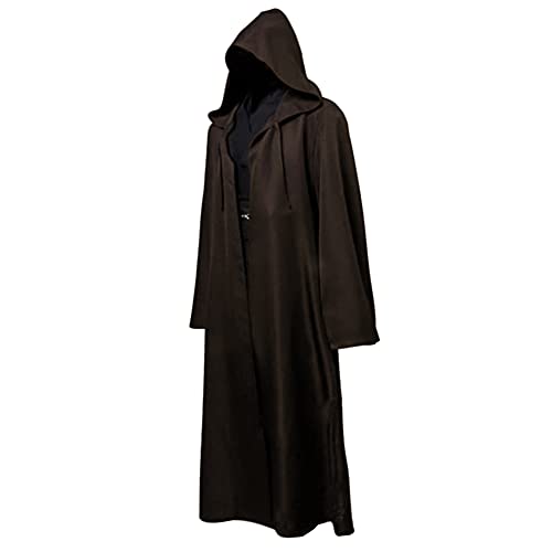 GraduationMall Braun Umhang mit Kapuze Herren Damen Mittelalter Mantel Jedi Robe Ritter Fancy Halloween Cosplay Kostüm Cape XL GraduationMall Braun Umhang mit Kapuze Herren Damen Mittelalter Mantel Jedi Robe Ritter Fancy Halloween Cosplay Kostüm Cape XL von GraduationMall