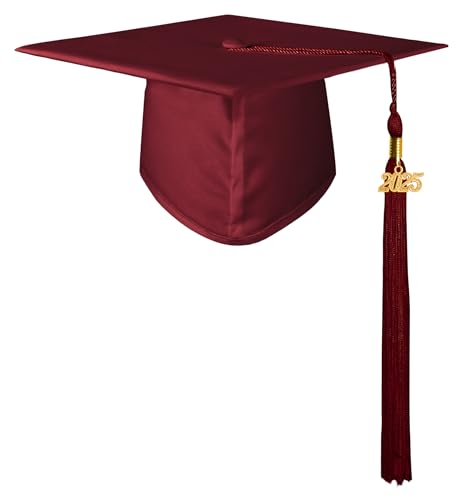 GraduationMall Doktorhut Studentenhut,Uni Abschluss Hut 2025 Anhänger Quaste für die Abschlussfeier vom Hochschule,Abitur,Bachelor Hut Kastanienbraun GraduationMall Doktorhut Studentenhut,Uni Abschluss Hut 2025 Anhänger Quaste für die Abschlussfeier vom Hochschule,Abitur,Bachelor Hut Kastanienbraun von GraduationMall