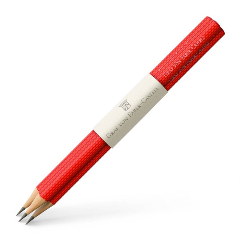 Graf von Faber-Castell Bleistifte Guilloche India Red 3 Stk. Graf von Faber-Castell Bleistifte Guilloche India Red 3 Stk. von Graf von Faber-Castell