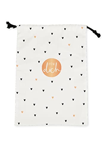 Grafik-Werkstatt 63822 Geschenkbeutel aus Stoff | Geschenktüte | Verpackung | Für Dich, weiß Grafik-Werkstatt 63822 Geschenkbeutel aus Stoff | Geschenktüte | Verpackung | Für Dich, weiß von Grafik-Werkstatt