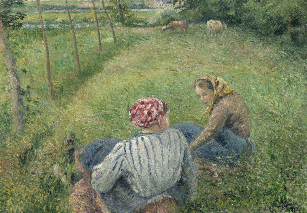 Grafika Kids Camille Pissarro: Young Peasant Girls Resting in the Fields near Pontoise, 1882 12 Teile Puzzle Grafika-F-31249 von Grafika Kids