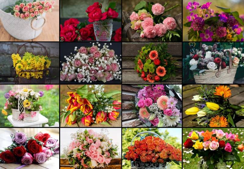 Grafika Kids Collage - Blumen 12 Teile Puzzle Grafika-F-31452 von Grafika Kids